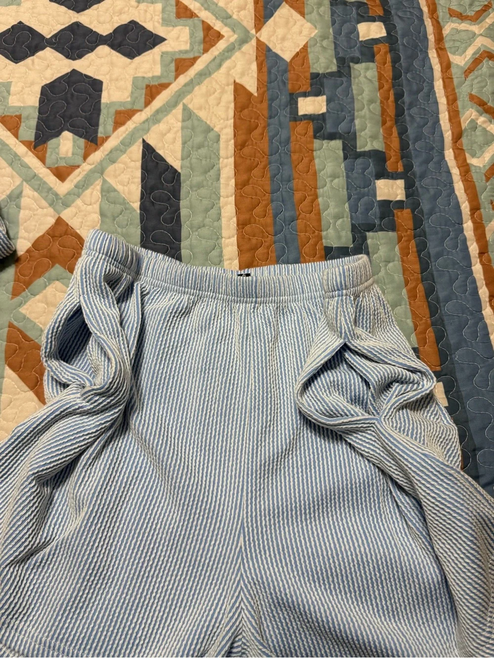 Light Blue Women’s Lounge Set - Soft Short Sleeve & Shorts
